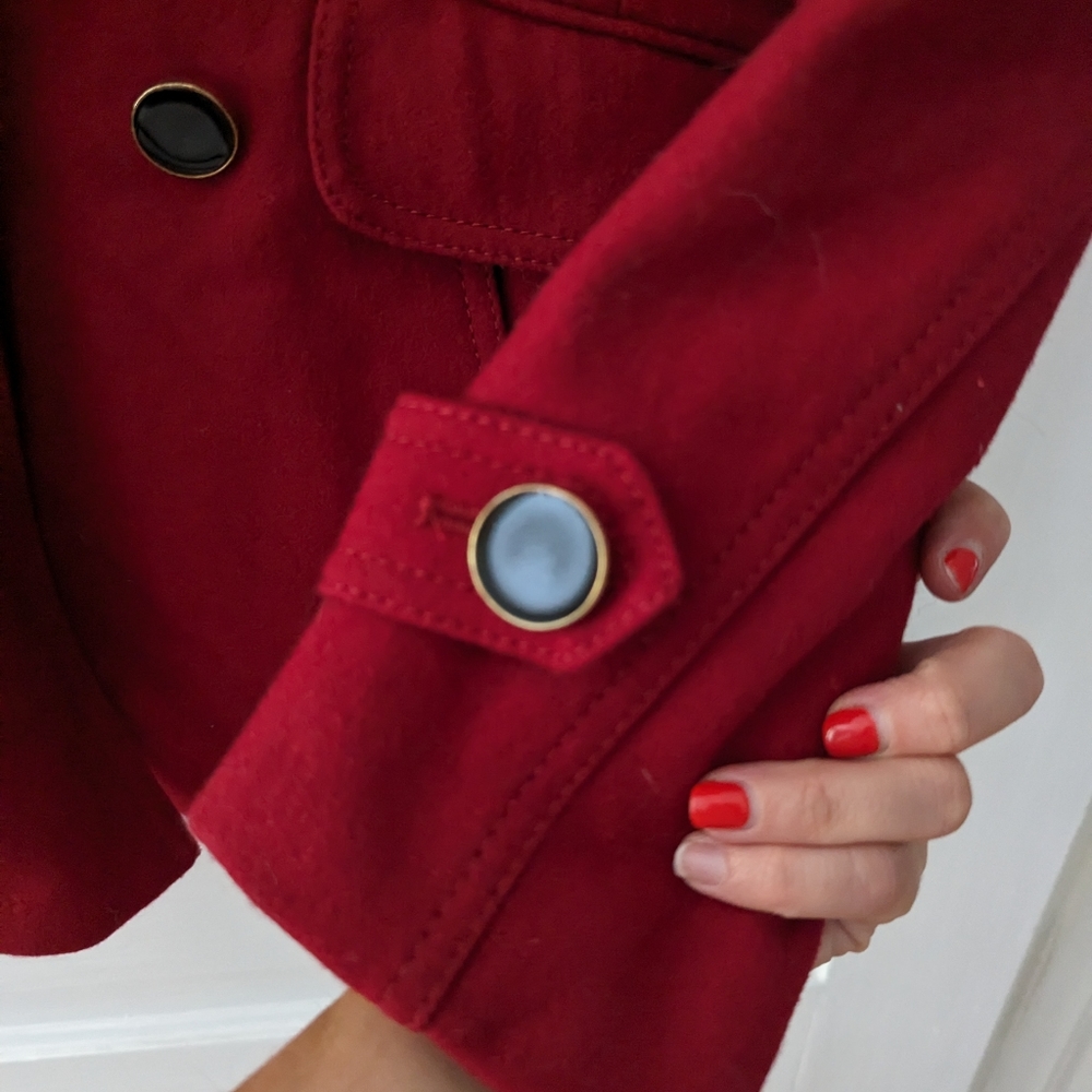 Express Red Peacoat XS - Picture 4 of 8